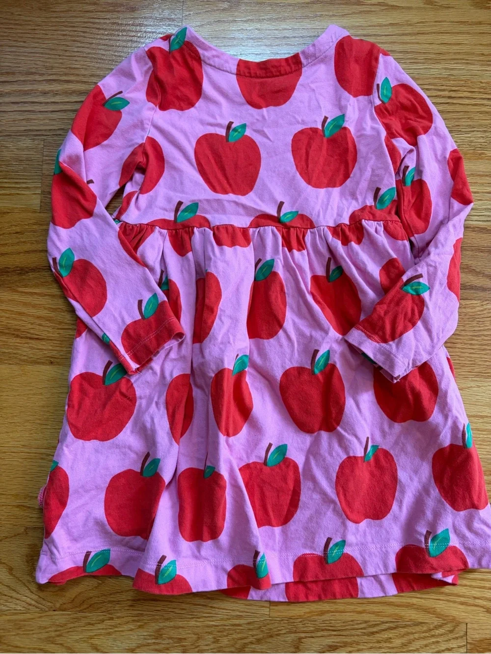 Mini Boden pink and red apple dress size 6-7